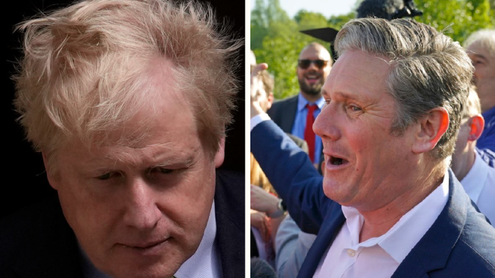 Boris Johnson och Keir Starmer