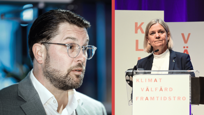 Jimmie Åkesson och Magdalena Andersson