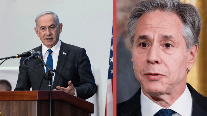 Benjamin Netanyahu och Anthony Blinken