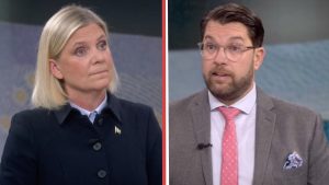 Jimmie Åkesson och Magdalena Andersson