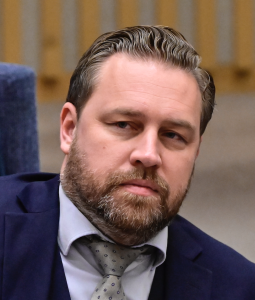 Sverigedemokraternas ideolog Mattias Karlsson från Växjö.