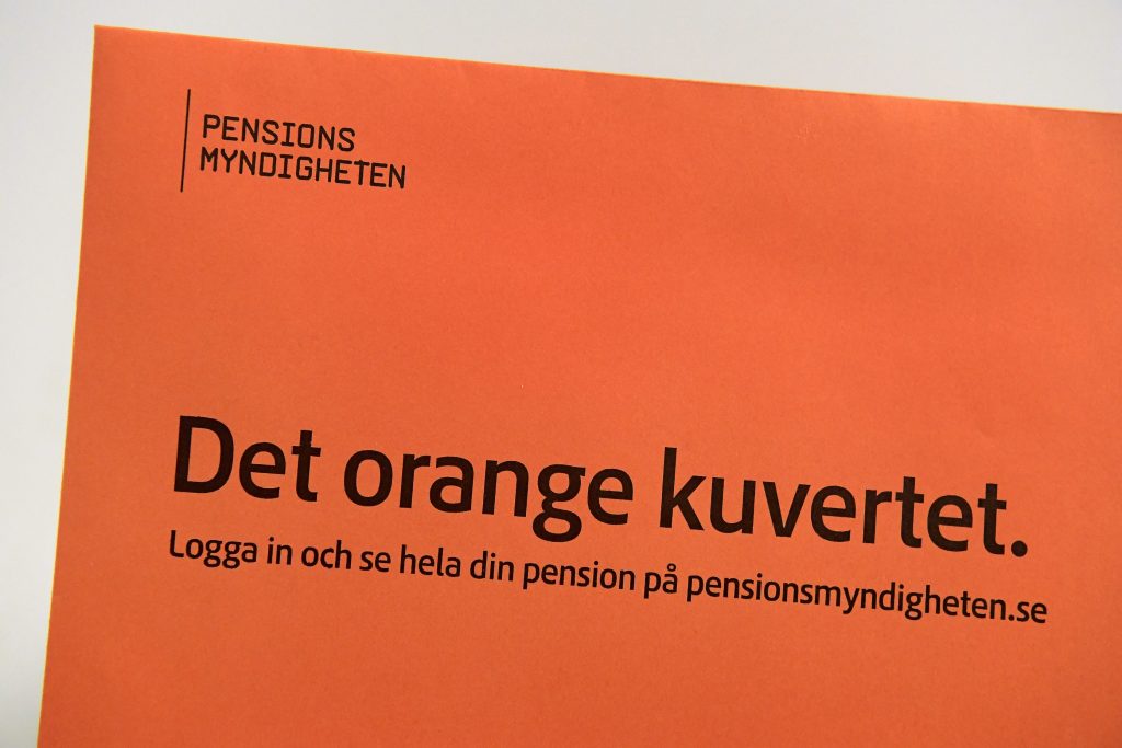 Det orange kuvertet från pensionsmyndigheten