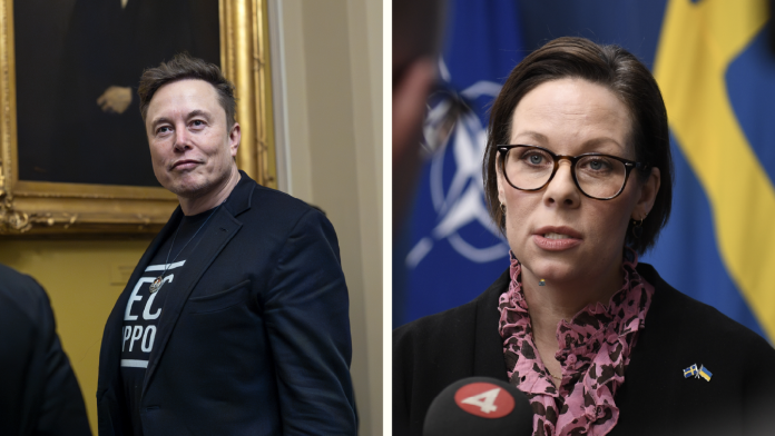 Elon Musk och Maria Malmer Stenergard