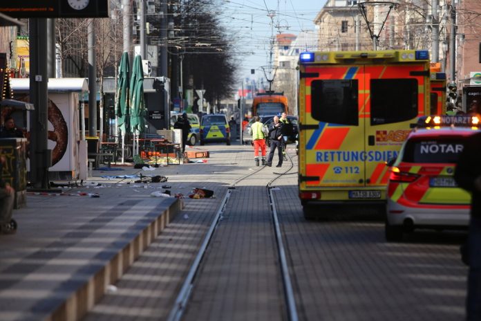 Räddningsstyrkor i Mannheim